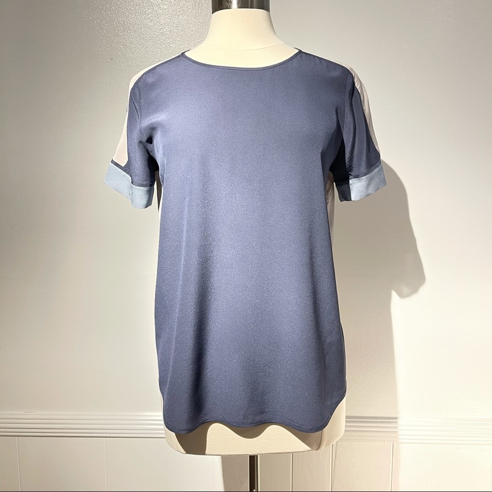 Rebecca Taylor Silk color-block short sleeve top